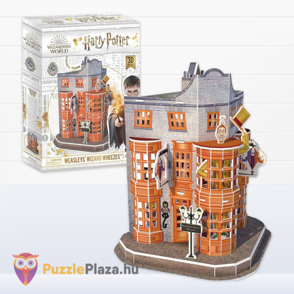Harry Potter 3D puzzle: Weasley Varázsvicc Vállalat boltja az Abszol úton, 62 db-os (CubicFun)