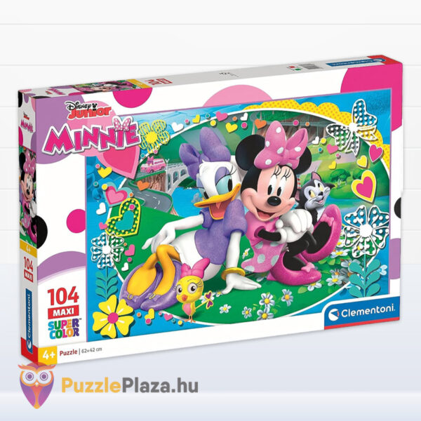 Mickey egér és barátai: Minnie és Daisy puzzle, 104 db (Clementoni SuperColor Maxi 23708)