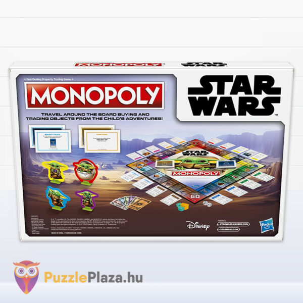 Monopoly: Mandalorian, Baby Yoda (Star Wars) társasjáték, hátulról