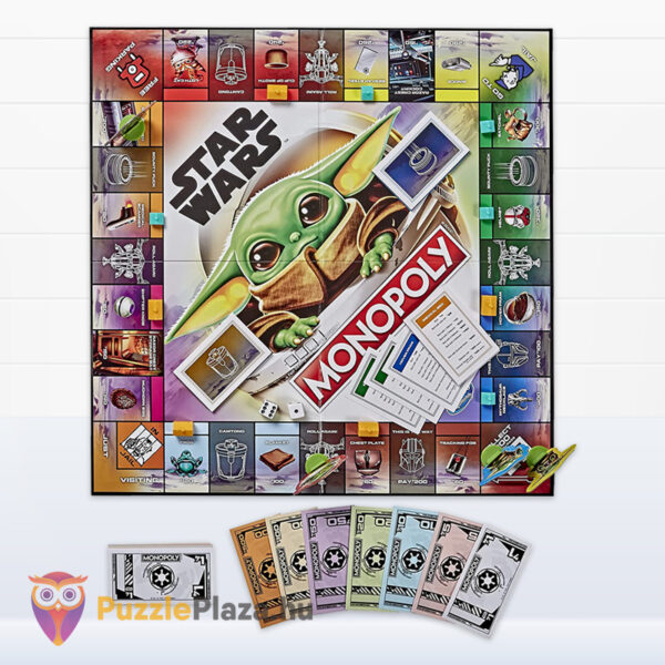 Monopoly: Mandalorian, Baby Yoda (Star Wars) társasjáték tartalma