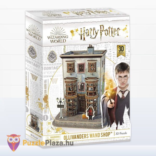 Harry Potter 3D puzzle doboza: Ollivander pálcaboltja az Abszol úton, 66 db (CubicFun)