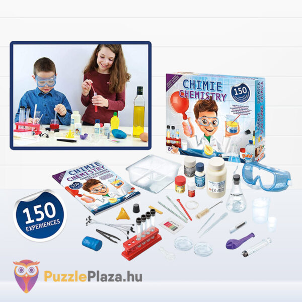 Kémiai labor kísérletező játék gyerekeknek: 150 kísérlet (BUKI tudományos játék) tartalma