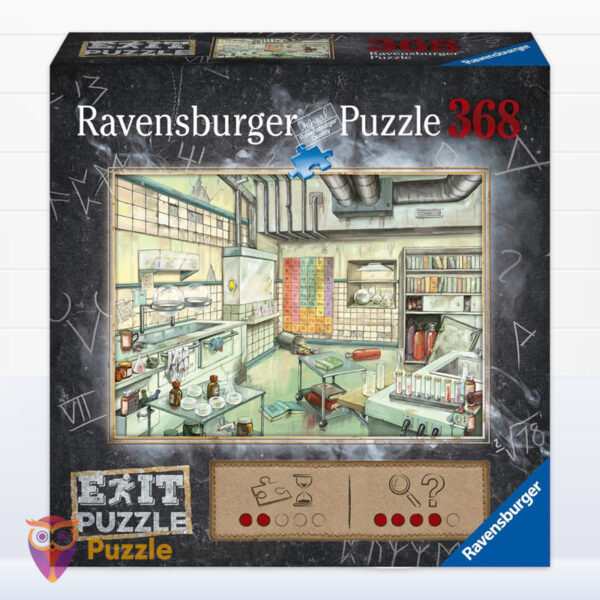 Laboratórium kirakó doboza előről, 368 db (Ravensburger Exit Kids Puzzle 16783)