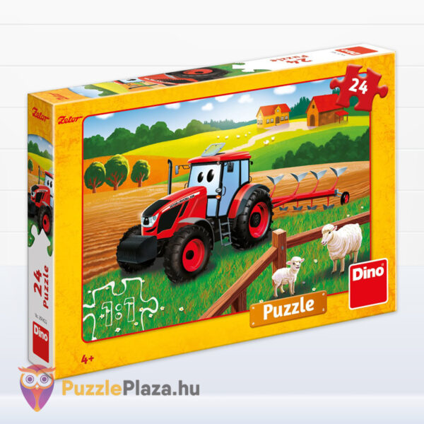 Zetor, a traktor a farmon, 24 db-os puzzle balról (Dino)