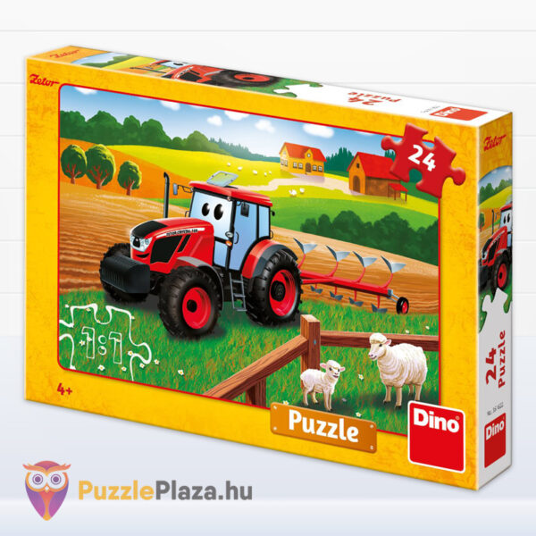 Zetor, a traktor a farmon, 24 db-os puzzle jobbról (Dino)