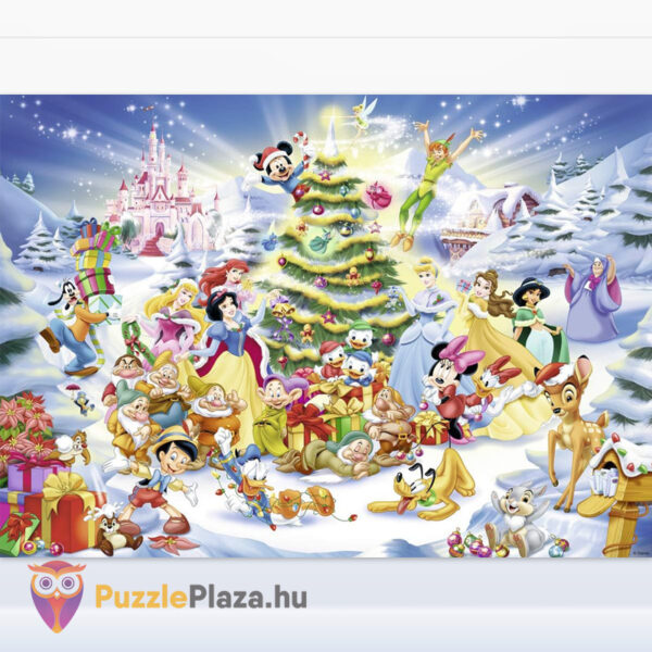 Disney karácsony puzzle a mesehősökkel képe, 1000 db (Ravensburger 19287)