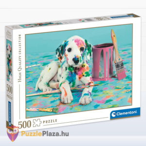 Mókás dalmata kölyök kutya, színes foltokkal puzzle, 500 db (Clementoni 35150)