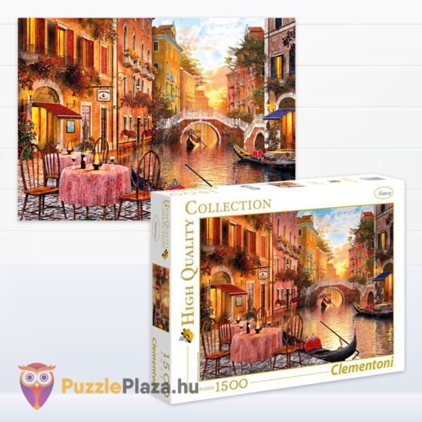 Velence puzzle képe és doboza, Olaszország, 1500 db (Clementoni 31668)