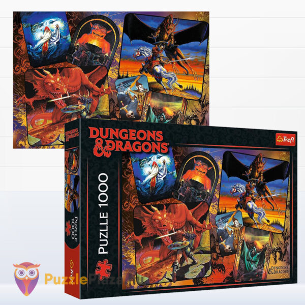 A Dungeons és Dragons eredete puzzle képe és doboza, 1000 db (Trefl 10739)