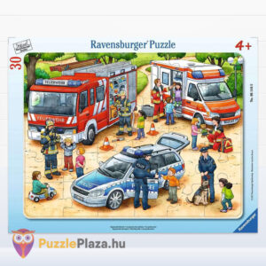 Életmentők: Tűzoltók, mentők, rendőrség keretes puzzle, 30 db (Ravensburger 06144)