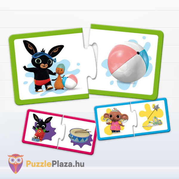 Bing nyuszi: Logic Baby logikai fejlesztő puzzle tartalma, 2x16 db (Lisciani)