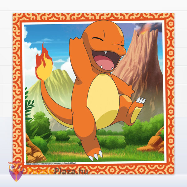 Pokémon puzzle képe: Squirtle, Charmander, Bulbasaur, 3×49 db (Ravensburger 05586)