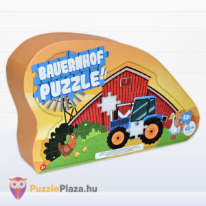 A farm traktorral forma puzzle, 58 darabos