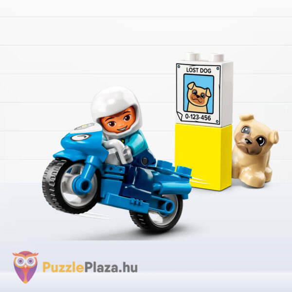 Lego Duplo 10967: Rendőrségi motorkerékpér, rendőr és kiskutya figurával karakterei