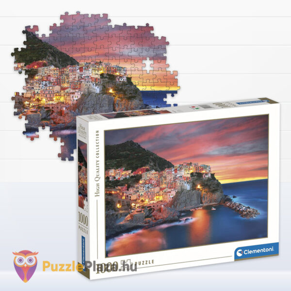 Manarola, Olaszország puzzle képe és doboza, 1000 db (Clementoni 39647)