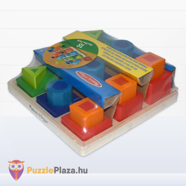 3D formaegyeztető, készségfejlsztő fajáték oldalról (18 részes) Melissa & Doug