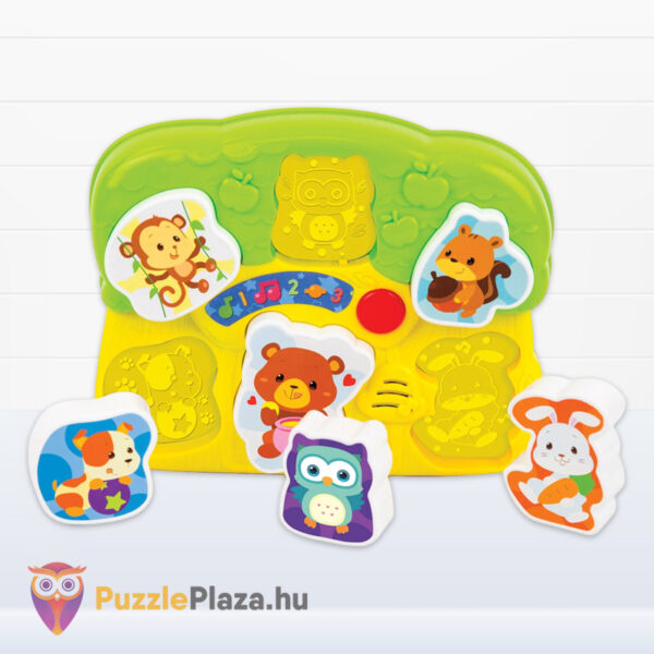 Fények és hangok állatos puzzle bébijáték kicsomagolva (Winfun)