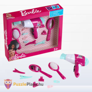 Barbie: Fodrászkészlet szerepjáték elemes hajszárítóval, kiegészítőkkel (Klein)