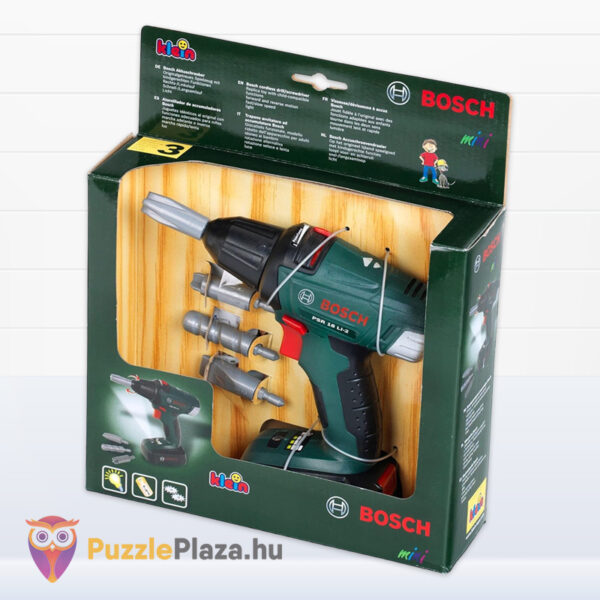 Bosch elemes játék kézifúró és csavarhúzó doboza (Klein 8567)