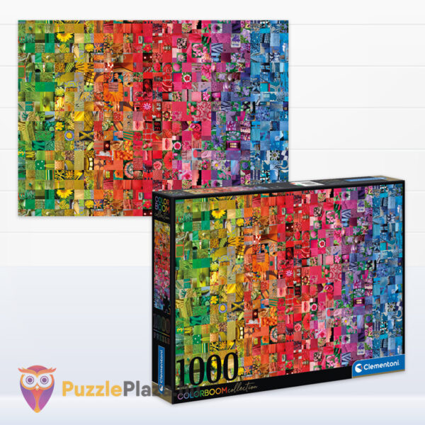 Kollázs puzzle doboza és képe, 1000 db (Clementoni ColorBoom Collection 39595)