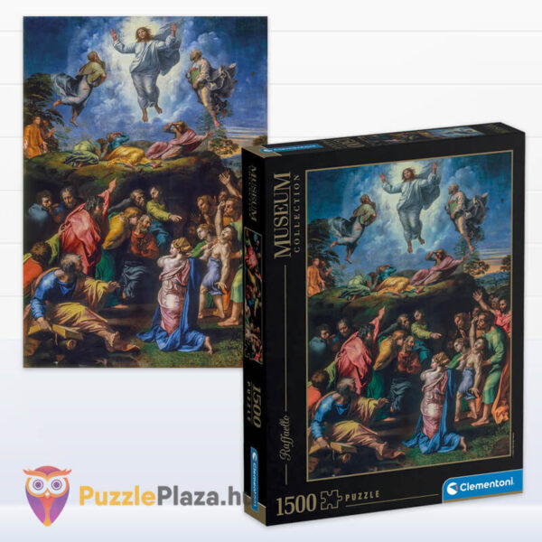 Raffaello: Az átváltozás, 1500 db-os festmény puzzle képe és doboza (Clementoni Múzeum Kollekció)