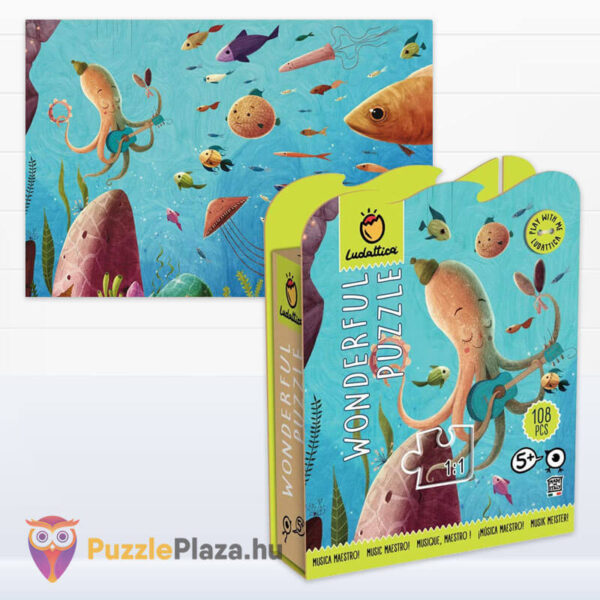 Wonderful puzzle képe és doboza: Zenész mester kirakó, 108 db (Ludattica 71203)