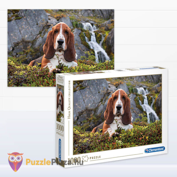 Charlie Brown Beagle kutyás puzzle képe és doboza, 1000 db (Clementoni 39511)