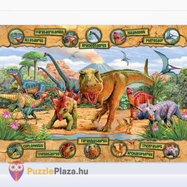 Dinoszauroszok világa puzzle képe, 100 db (Ravensburger)