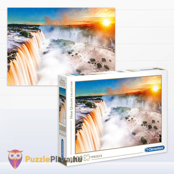 Iguazu vízesés puzzle doboza és képe, 1000 db (Clementoni 39385)