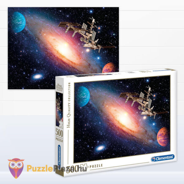 Nemzeti űrállomás puzzle képe és doboza, 500 db (Clementoni 35075)