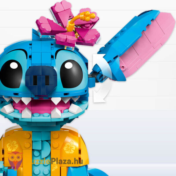 Lilo és Stitch: Stitch Lego, 20 cm-es, 730 darabos forgatható fülei (Disney Classic 43249)