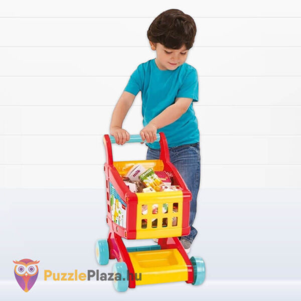 Játék bevásárlókocsi készlet árucikkekkel gyerekeknek (Fisher-Price)