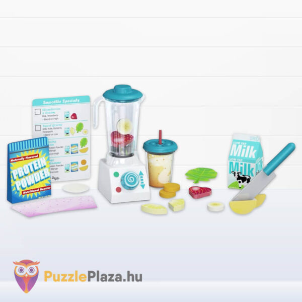 Szerepjáték tartalma: 24 darabos smoothie turmix készítő készlet turmixgéppel (Melissa & Doug)