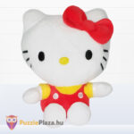 Hello Kitty plüss cica piros ruhában (14 cm)