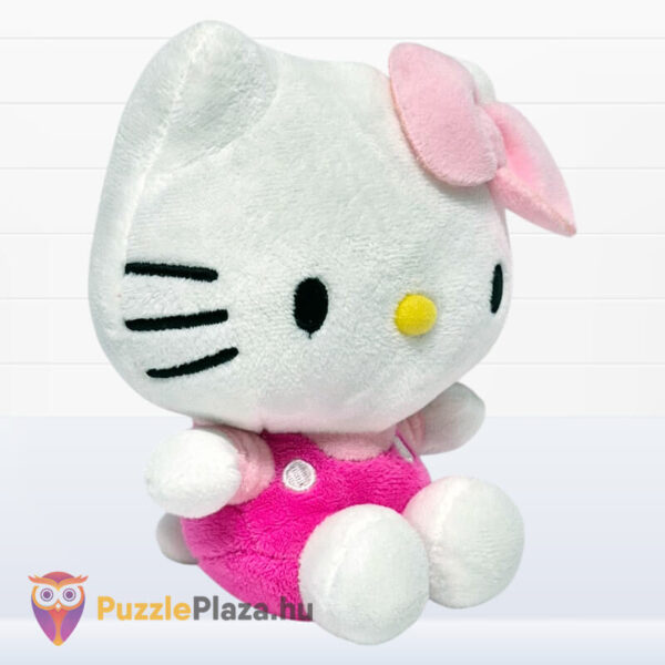 Hello Kitty plüss cica rózsaszín ruhában jobbról (14 cm)