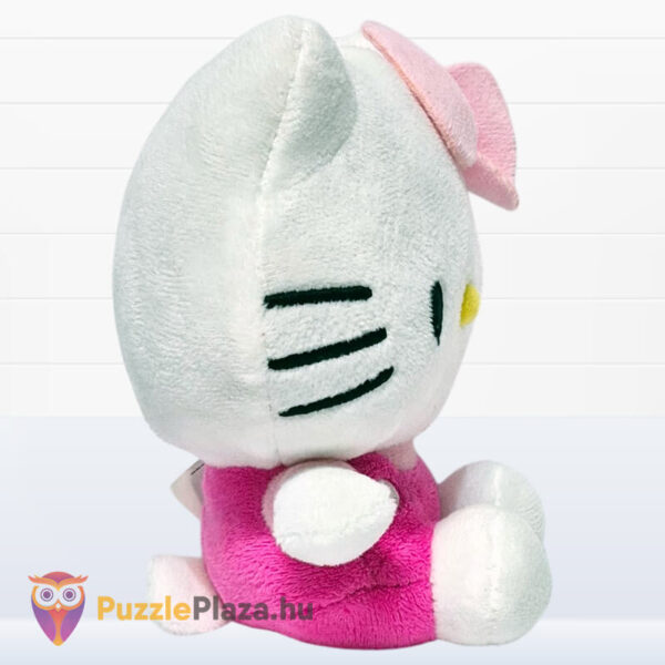 Hello Kitty plüss cica rózsaszín ruhában oldalról (14 cm)