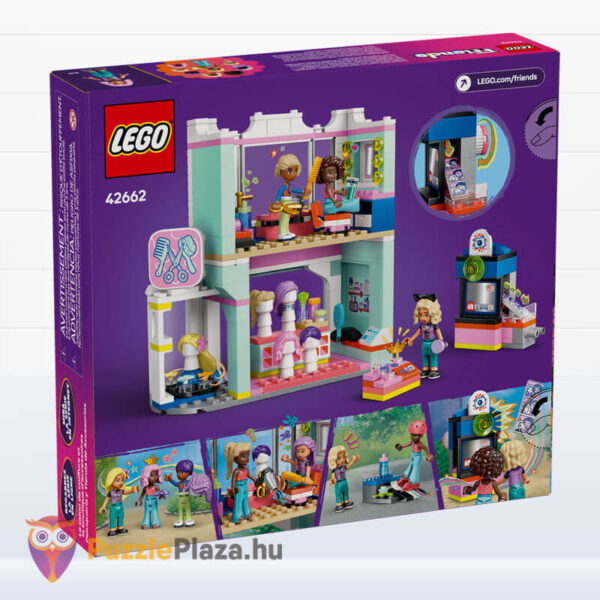 Lego Friends 42662: Fodrászat és fodrászkellékek boltja doboza, hátulról