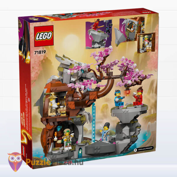 Lego Ninjago 71819: Sárkánykő Szentély doboza, hátulról