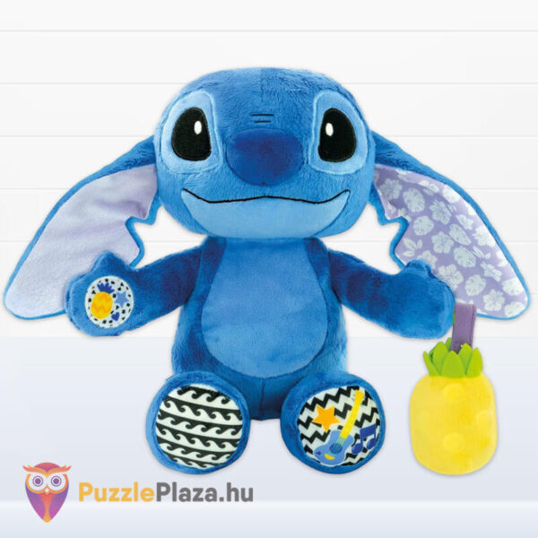 Lilo és Stitch: Interaktív Stitch plüss figura kicsomagolva (Clementoni)