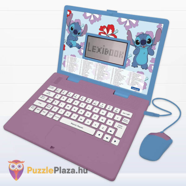 Lilo és Stitch: Stitch mintás Magyar-Angol nyelvű oktató laptop kibontva (Lexibook)