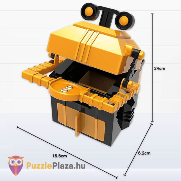 Robot persely építő tudományos játék méretei (4M KidzRobotix)