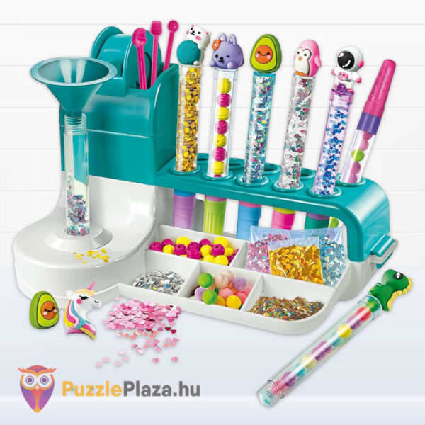 Tollkészítő laboratórium kreatív készlet, tartalma (Clementoni IDEA)