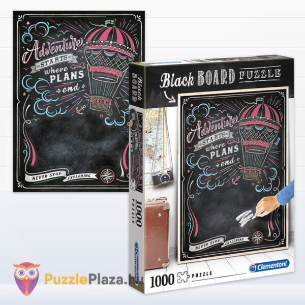 Black Board puzzle képe és doboza: Travel, 1000 db (Clementoni 39478)