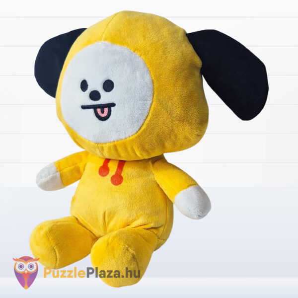 BT21: Chimmy, a sárga kapucnis kiskutya plüss balról, 26 cm (Jimin karaktere)