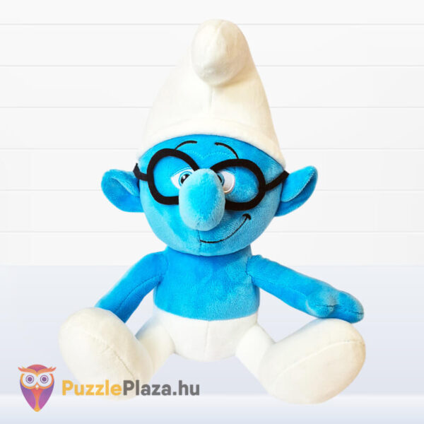Hupikék törpikék: Okoska, ülő plüss (27 cm)