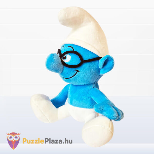 Hupikék törpikék: Okoska, ülő plüss balról, (27 cm)
