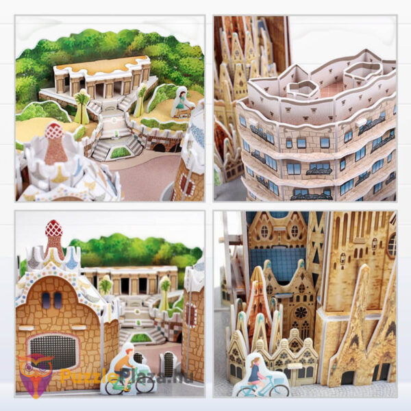 Barcelona: 186 db-os 3D puzzle részletei (CubicFun)