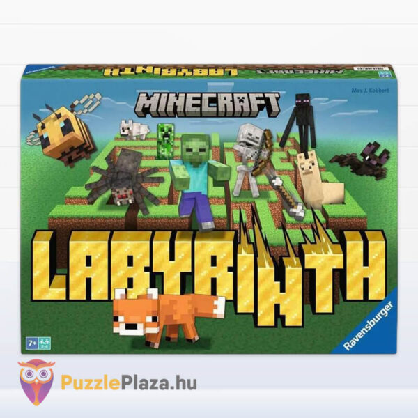 Minecraft: Labirintus társasjáték doboza, előről