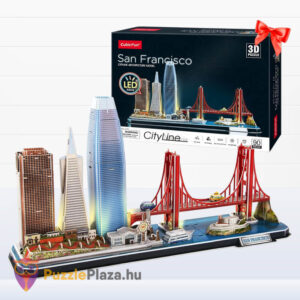 San Francisco: 90 db-os 3D puzzle, LED világítással (CubicFun)