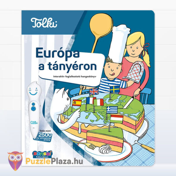 Tolki: Európa a tányéron, interaktív foglalkoztató hangoskönyv előről